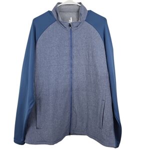 Johnnie-O Men's Stinger Hybrid Media Quilted Full Zip Jacket Lake Blue Size XL